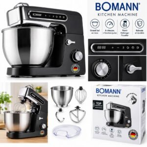 عجانة ومحضر طعام متكامل (Kitchen Machine) من العلامة الألمانية الشهيرة MS323A Bomannبقوة 1800واط وسعة6.0 لتر