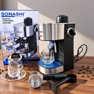 ماكينة تحضير قهوة إسبريسو وكابتشينو من العلامة التجارية الشهيرة Sonashi