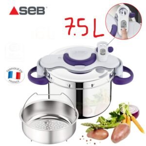 قدر الضغط 7.5 لتر مع مؤقت ذكي ونظام أمان CLIPSOMINUT’ PERFECT Seb P4904800